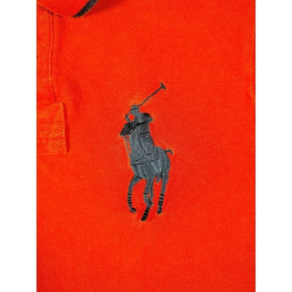 Polo Ralph Lauren Polo Shirt Mens Medium Red Big Pony Cotton Custom Fit Preppy